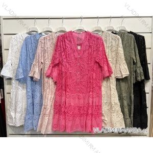 Šaty letné 3/4 rukáv dámske (S/M ONE SIZE) TALIANSKA MÓDA IMPSH2210003