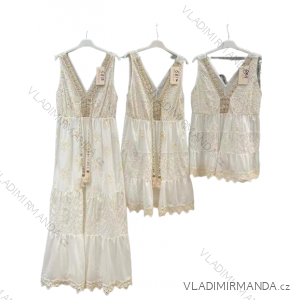 Šaty elegantní dlouhý rukáv dámské (S/M ONE SIZE) ITALSKÁ MÓDA IMM211535