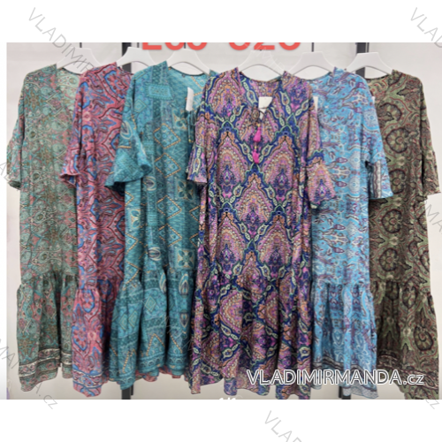 Šaty letní na ramínka dámské (S/M ONE SIZE) ITALSKÁ MÓDA IMPBB22B21841