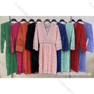 Šaty letní na ramínka dámské  (S/M ONE SIZE) ITALSKÁ MÓDA IMWK222604
