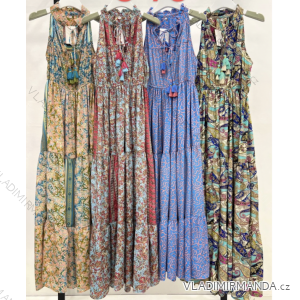 Šaty letní na ramínka dámské (S/M ONE SIZE) ITALSKÁ MÓDA IMPBB22B21841