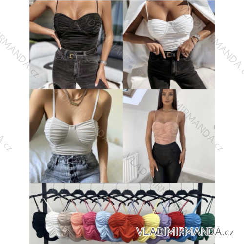 Top letní na ramínka dámské (S/M ONE SIZE) ITALSKÁ MÓDA IMPLS2223476