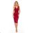 383-2 Lace midi dress with an envelope neckline - Burgundy color