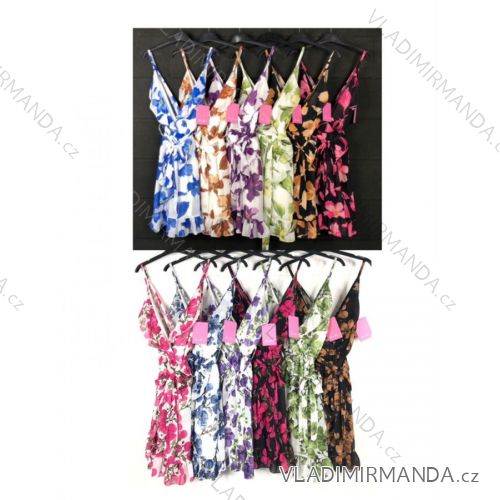 Šaty letní na ramínka dámské (S/M ONE SIZE) ITALSKÁ MÓDA IMPBB22B21841