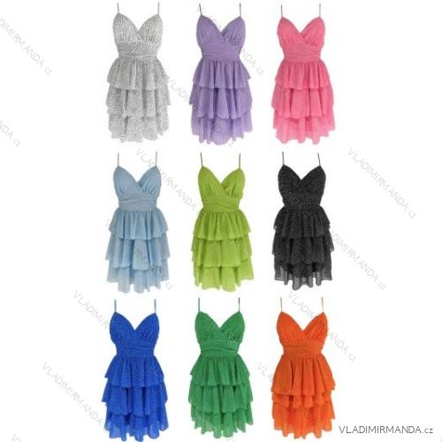 Šaty letní na ramínka dámské (S/M ONE SIZE) ITALSKÁ MÓDA IMPBB22B22623