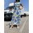 Sommer langes Kurzarm-Sommerkleid (S / M ONE SIZE) ITALIAN FASHION IMPDY22EF88976