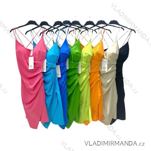 Šaty letní na ramínka dámské (S/M ONE SIZE) ITALSKÁ MÓDA IMPHD229761