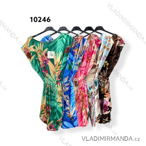 Šaty letní krátký rukáv dámské (S/M ONE SIZE) ITALSKÁ MÓDA IMPHD2217613