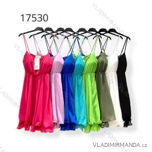 Šaty letní na ramínka dámské (S/M ONE SIZE) ITALSKÁ MÓDA IMPHD229761