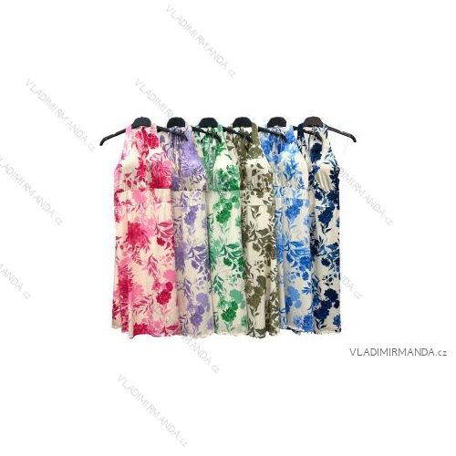 Šaty letní na ramínka dámské (S/M ONE SIZE) ITALSKÁ MÓDA IMPBB22B21841