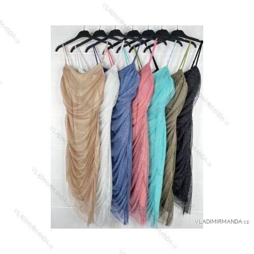 Šaty letní na ramínka dámské (S/M ONE SIZE) ITALSKÁ MÓDA 	 IMPBB22P22695