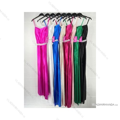 Šaty letní na ramínka dámské (S/M ONE SIZE) ITALSKÁ MÓDA IMPBB22B21841