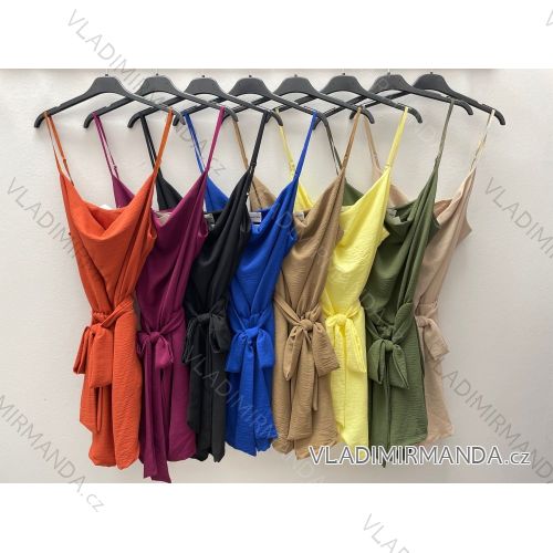 Overal krátký letní na ramínka dámský (S/M ONE SIZE) ITALSKÁ MÓDA IMPDY22LS17841