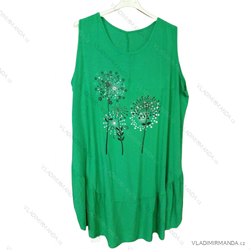 Šaty letní bez rukávu dámská nadrozměr (3XL/4XL/5XL ONE SIZE) ITALSKÁ MODA IM422753LH/DR Černá 3XL/4XL