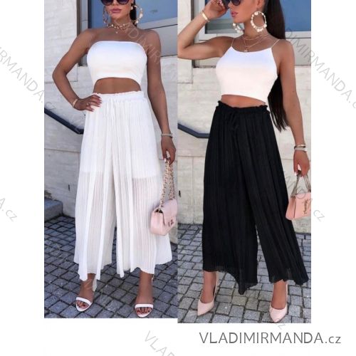 Kalhoty letní dlouhé oversize dámská (S/M/L ONE SIZE) ITALSKÁ MÓDA IMPLI257721