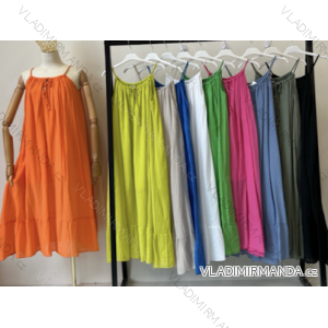 Šaty letní na ramínka dámské (S/M ONE SIZE) INDICKÁ MÓDA IMPEM228677