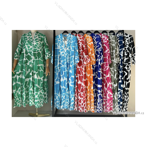 Šaty letní na ramínka dámské (S/M ONE SIZE) ITALSKÁ MÓDA IMPBB22B21841