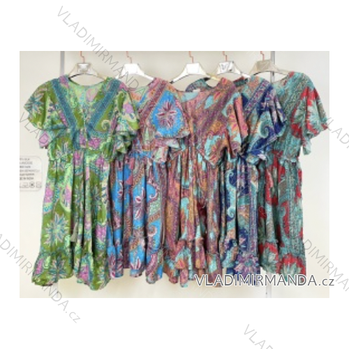 Šaty letní na ramínka dámské (S/M ONE SIZE) ITALSKÁ MÓDA IMPBB22B21841