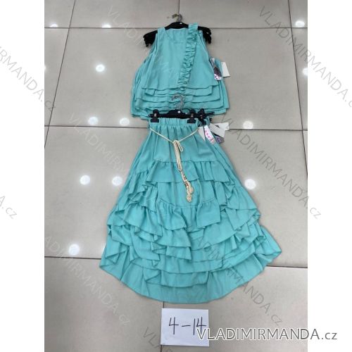 Souprava letní top a sukně dětská dorost dívčí (4-14 let) ITALSKÁ MÓDA HKW22KTO025