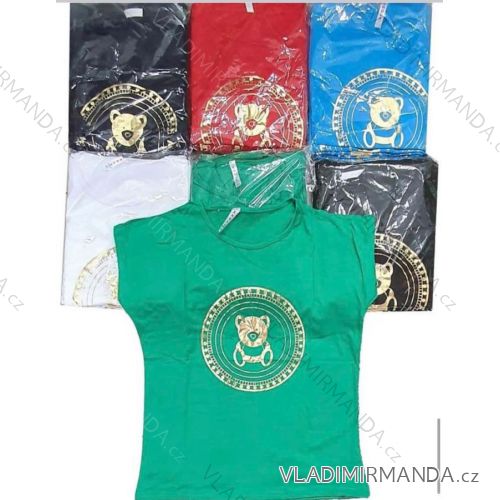 Tričko krátký rukáv dámské nadrozměr (2XL-4XL) TURECKÁ MÓDA TMWG22GYA0824