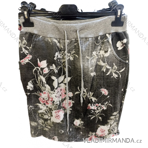 Sukně letní krátká bavlněná dámská (S/M/L ONE SIZE) ITALSKÁ MÓDA IMN22047