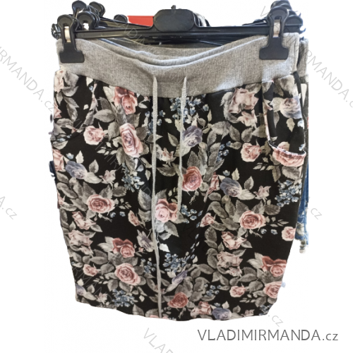Sukně letní krátká bavlněná dámská nadrozměr (XL/2XL ONE SIZE) ITALSKÁ MÓDA IMN22052