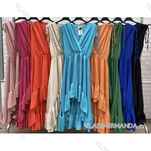 Women's Summer Long Sleeveless Dress (S/M ONE SIZE) ITALIAN FASHION IMWOP22OP0500