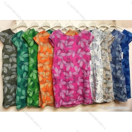 Kalhoty letní dlouhé dámská (S/M ONE SIZE) ITALSKÁ MÓDA IMPDY222XFH0375