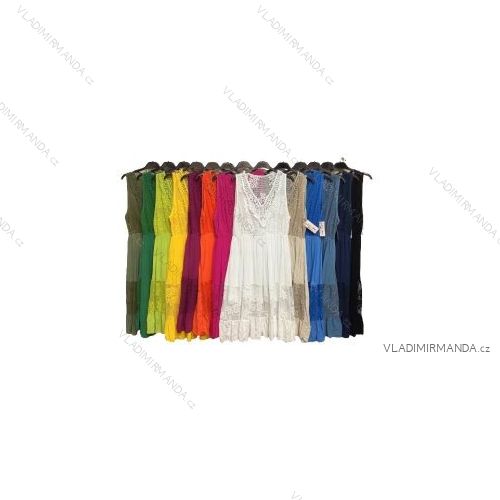 Šaty letní bez rukávu dámská (S/M ONE SIZE) ITALSKÁ MÓDA IMP1682222101