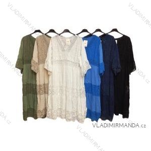 Kalhoty letní dlouhé dámská (S/M ONE SIZE) ITALSKÁ MÓDA IMPDY222XFH0375
