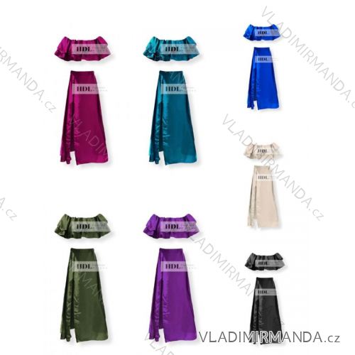 Souprava letní top a sukně dlouhá dámská (S/M ONE SIZE) ITALSKÁ MÓDA IMPHD229951-1