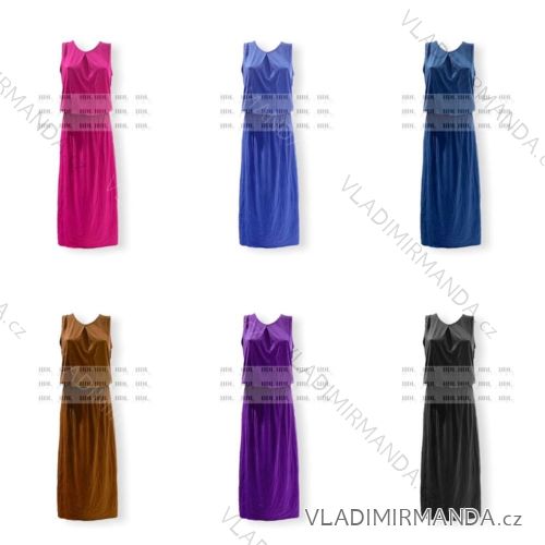 Šaty letní dlouhé bez rukávu dámské (S/M ONE SIZE) ITALSKÁ MÓDA IMPHD223209-1