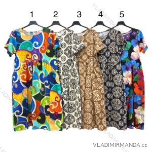 Šaty letné krátky rukáv dámske (S/M ONE SIZE) TALIANSKA MÓDA IMPLM222818A7