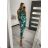 Souprava letní icecool tílko a kalhoty dámská (S/M ONE SIZE) ITALSKÁ MÓDA IMM21706 Černo-růžová S/M