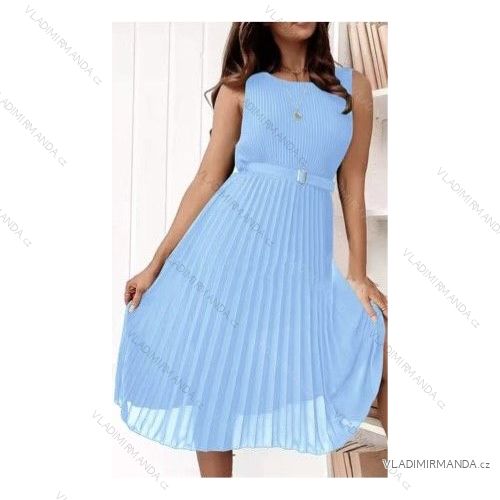 Šaty letní bez rukávu dámské (S/M ONE SIZE) ITALSKÁ MÓDA IMWB22045