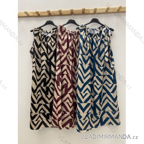 Women's Sleeveless Summer Dress (S/M ONE SIZE) ITALIAN FASHION IMPDY22XBSL22056
