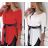 Übergroßes Damen-Langarmshirt aus Baumwolle (S / M ONE SIZE) ITALIAN FASHION IMWM221600
