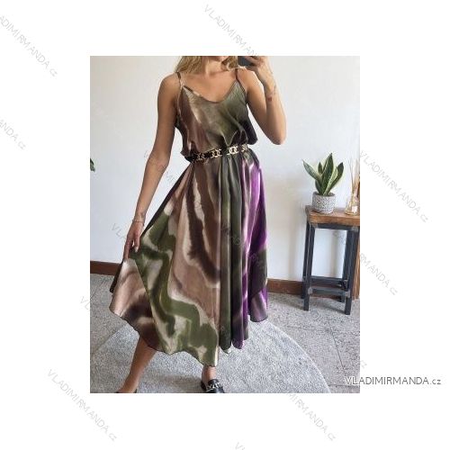 Šaty letní na ramínka dámské (S/M ONE SIZE) ITALSKÁ MÓDA IMPBB22B21841