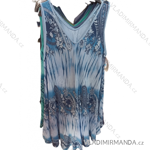 Šaty letní na ramínka nadrozměr dámské (2XL/ 4XL ONE SIZE) ITALSKá MóDA IMB22160