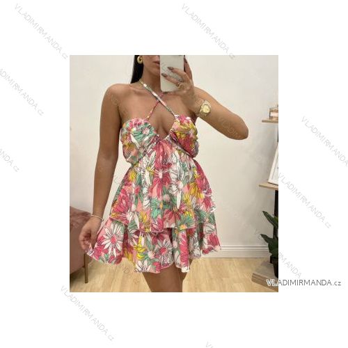 Šaty letní na ramínka dámské (S/M ONE SIZE) ITALSKÁ MÓDA IMPBB22B21841