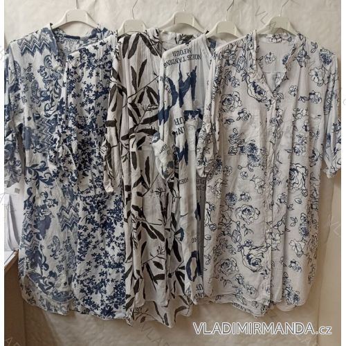 Women's Summer Cotton Short Sleeve Dress (S/M ONE SIZE) ITALIAN FASHION IM722253
