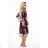 286-3 SANDY Flared shirt dress - leopard pattern