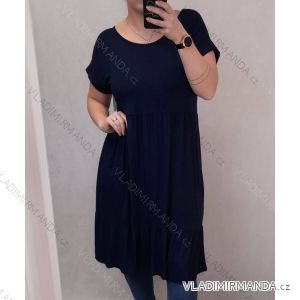 Šaty volnočasové letní krátký rukáv dámské nadrozměr (2XL/3XL ONE SIZE) ITALSKÁ MÓDA IMD22245