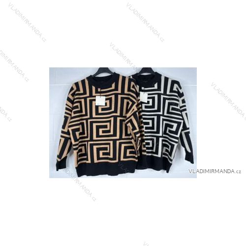 Svetr dlouhý rukáv dámský (S/M ONE SIZE) ITALSKÁ MÓDA IMPBB22Z5206
