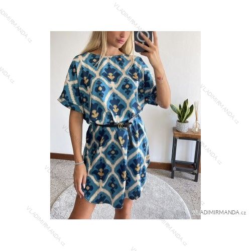 Šaty letné krátky rukáv dámske (S/M ONE SIZE) TALIANSKA MÓDA IMPBB2222517h