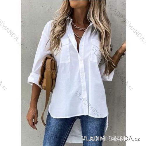 Košile oversize letní dlouhý rukáv dámská (S/M ONE SIZE) ITALSKÁ MÓDA IMWB22021