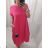 Women's Oversized Cotton Short Sleeve Dress (XL / 2XL ONE SIZE) ITALIAN FASHION IMWB222504