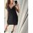Šaty letní dlouhé na ramínka dámské (S/M ONE SIZE) ITALSKÁ MÓDA IMPHD225893 black S/M