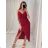 Šaty letní na ramínka dámské (S/M ONE SIZE) ITALSKÁ MÓDA IMPSH226357/DR -   tmavě růžová -   S/M