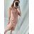 Šaty letní na ramínka dámské (S/M ONE SIZE) ITALSKÁ MÓDA IMPSH226357/DR -   tmavě růžová -   S/M